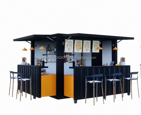 Fast-Food Mini-Pop-up-Shop Cafés Mobile Container Kaffeebar Häuser mit modernem Design und Fenstern aus Aluminiumlegierung