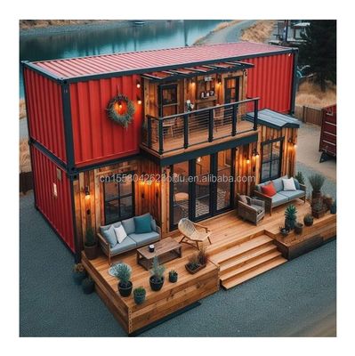 20ft modernes Luxus-Prefab-Haus Stahl Sandwich-Panel Modifizierter Versandcontainer für Outdoor-Garten-Leben Alternative
