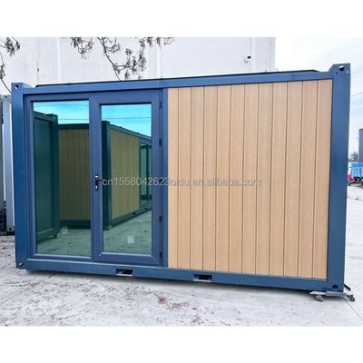 EU 20ft Modern Luxus Prefab Haus Außengarten Holzhäuser mit Stahlkonstruktion Sandwich Panel Material