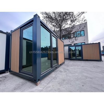 EU 20ft Modern Luxus Prefab Haus Außengarten Holzhäuser mit Stahlkonstruktion Sandwich Panel Material
