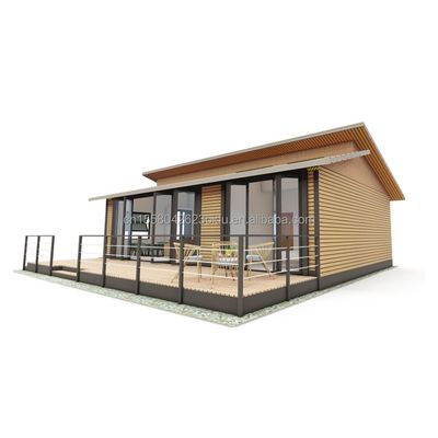 EU Modern 3 Schlafzimmer Flat Pack Container Häuser Holz Außenwand und galvanisierter Stahl Biegen 180g für Wohnraum
