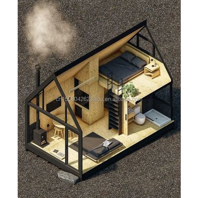 Hotel Dreieck Containerhaus mit vorgefertigter Stahlkonstruktion und Sandwich-Panel-Wände 50/75/100mm Wellen-Panels