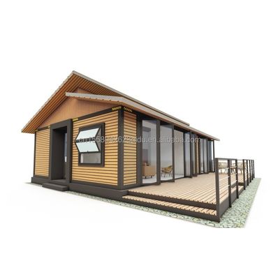 EU Modern 3 Schlafzimmer Flat Pack Container Häuser Holz Außenwand und galvanisierter Stahl Biegen 180g für Wohnraum