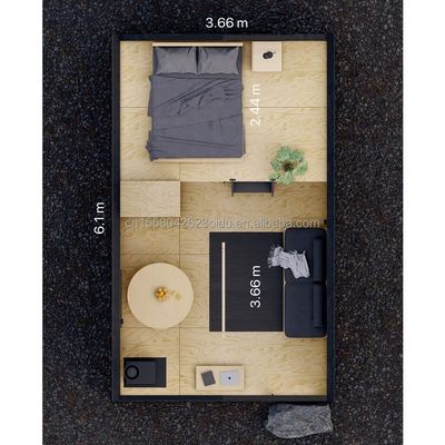 Hotel Dreieck Containerhaus mit vorgefertigter Stahlkonstruktion und Sandwich-Panel-Wände 50/75/100mm Wellen-Panels