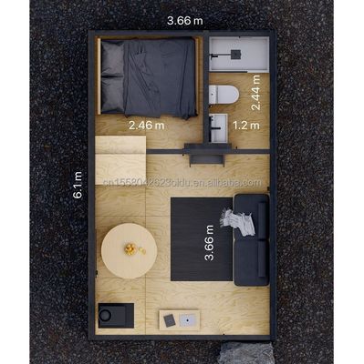 Modernes A-Dreieck-Kleinhaus Vorgefertigtes Haus Anhänger Flat Pack Stahl und Sandwich Panel Mobilhaus für Hotel oder andere Zwecke
