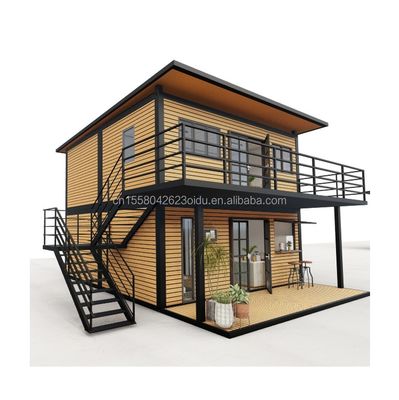 Modernes Holzhaus mit 4 Schlafzimmern Belager Prefab Stahlerweiterbares Containerhaus Design für Einkaufszentrum