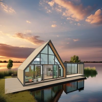 Moderne Stahlrahmen Verzinktes Stahl biegen 180g Kleines Prefab Haus für Familienurlaub oder Hotel