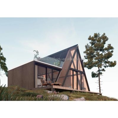 Moderne Stahlrahmen Verzinktes Stahl biegen 180g Kleines Prefab Haus für Familienurlaub oder Hotel