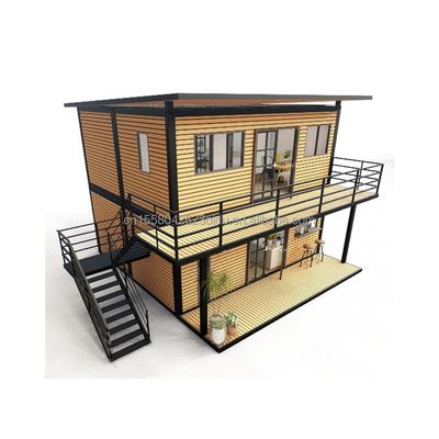 Modernes Holzhaus mit 4 Schlafzimmern Belager Prefab Stahlerweiterbares Containerhaus Design für Einkaufszentrum