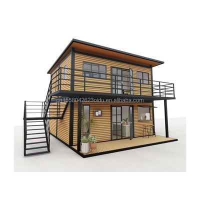 Modernes Holzhaus mit 4 Schlafzimmern Belager Prefab Stahlerweiterbares Containerhaus Design für Einkaufszentrum