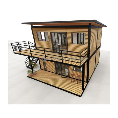 Modernes Holzhaus mit 4 Schlafzimmern Belager Prefab Stahlerweiterbares Containerhaus Design für Einkaufszentrum