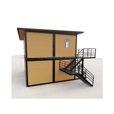 Modernes Holzhaus mit 4 Schlafzimmern Belager Prefab Stahlerweiterbares Containerhaus Design für Einkaufszentrum