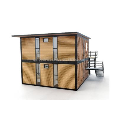Modernes Holzhaus mit 4 Schlafzimmern Belager Prefab Stahlerweiterbares Containerhaus Design für Einkaufszentrum