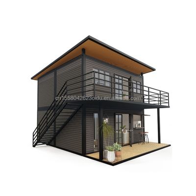 Hauptstruktur Holz galvanisierte Stahl quadratische Röhren 4 Schlafzimmer Bilayer Prefab Erweiterbare Container Haus Design für Mall