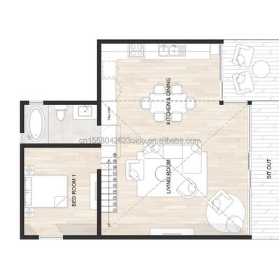 angepasste Farbe Luxus Hotelzimmer Design Dreieckshaus Container für Familie oder Villa aus galvanisierten Quadratrohren aus Stahl