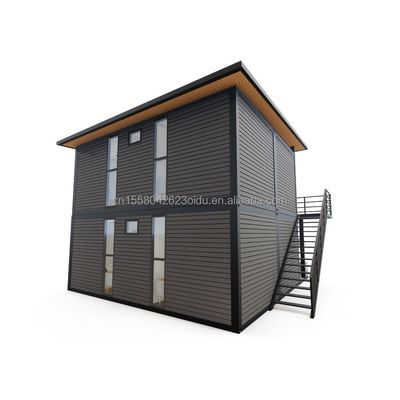 Hauptstruktur Holz galvanisierte Stahl quadratische Röhren 4 Schlafzimmer Bilayer Prefab Erweiterbare Container Haus Design für Mall