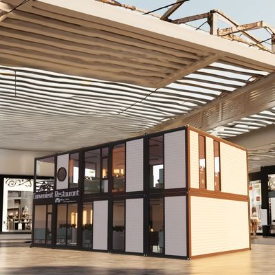 angepasste Farbe Einfache Montage Modulare Vorgefertigte Wohnung für Restaurant Shop Mall Supermarkt Container Home Bar Design