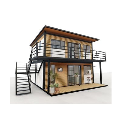 20ft/40ft Stahlrahmen Galvanisiertes Stahlbiegen 180g Moderne 4 Schlafzimmer Bilayer Vorgefertigtes Erweiterbares Containerhaus Design für Einkaufszentrum