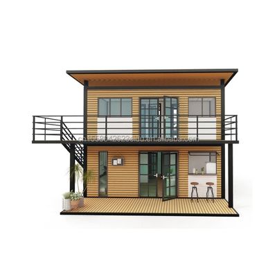 20ft/40ft Stahlrahmen Galvanisiertes Stahlbiegen 180g Moderne 4 Schlafzimmer Bilayer Vorgefertigtes Erweiterbares Containerhaus Design für Einkaufszentrum