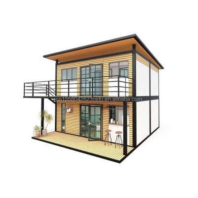 20ft/40ft Stahlrahmen Galvanisiertes Stahlbiegen 180g Moderne 4 Schlafzimmer Bilayer Vorgefertigtes Erweiterbares Containerhaus Design für Einkaufszentrum