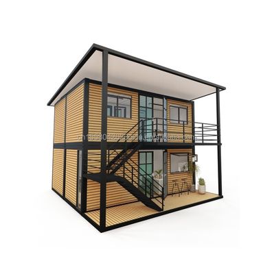 20ft/40ft Stahlrahmen Galvanisiertes Stahlbiegen 180g Moderne 4 Schlafzimmer Bilayer Vorgefertigtes Erweiterbares Containerhaus Design für Einkaufszentrum