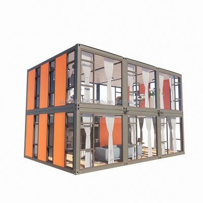 Hotel Flat Pack Stahlprodukt Modernes Design Fertigung Wohnung von Cbox Luxus zweischichtiges portables Containerhaus
