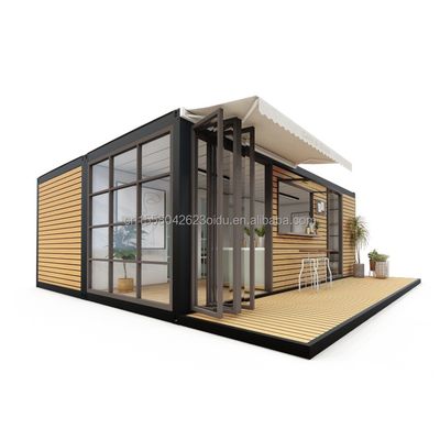 Hotel Unterkunft 2024 Stil Luxus vorgefertigtes tragbares kleines Haus mit 50/75/100mm Wellen Sandwich-Panel Wände und Design