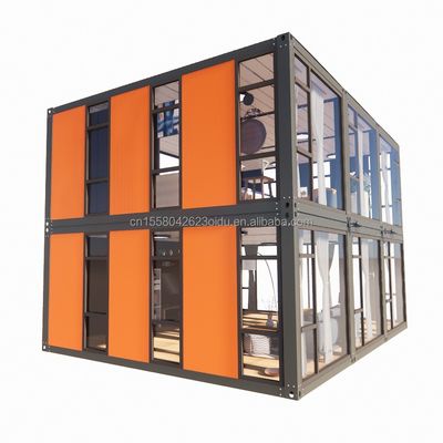 Hotel Flat Pack Stahlprodukt Modernes Design Fertigung Wohnung von Cbox Luxus zweischichtiges portables Containerhaus