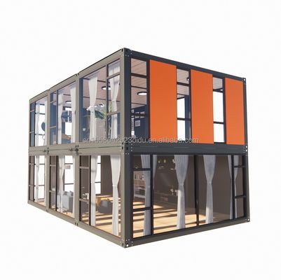 Hotel Flat Pack Stahlprodukt Modernes Design Fertigung Wohnung von Cbox Luxus zweischichtiges portables Containerhaus