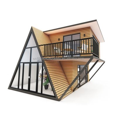 Portable Tiny Home Prefab Häuser mit Stahlrahmen Verzinktes Stahl Biegen 180g und 50/75/100mm Welle Sandwich-Panel Wände