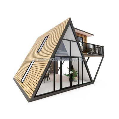 Portable Tiny Home Prefab Häuser mit Stahlrahmen Verzinktes Stahl Biegen 180g und 50/75/100mm Welle Sandwich-Panel Wände