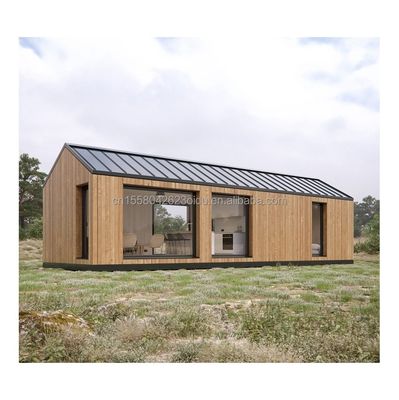 Aluminiumlegierung Fenster Modernes Dreieckdach Vorgefertigtes Haus Flachdach Wohnbehälter Holz Vorgefertigte Häuser Außenholz Sandwich-Panel