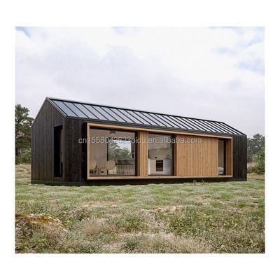 Aluminiumlegierung Fenster Modernes Dreieckdach Vorgefertigtes Haus Flachdach Wohnbehälter Holz Vorgefertigte Häuser Außenholz Sandwich-Panel