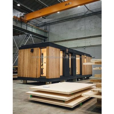 Aluminiumlegierung Fenster Modernes Dreieckdach Vorgefertigtes Haus Flachdach Wohnbehälter Holz Vorgefertigte Häuser Außenholz Sandwich-Panel