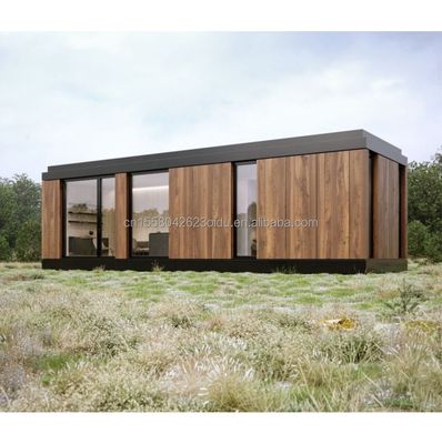 Aluminiumlegierung Fenster Modernes Dreieckdach Vorgefertigtes Haus Flachdach Wohnbehälter Holz Vorgefertigte Häuser Außenholz Sandwich-Panel