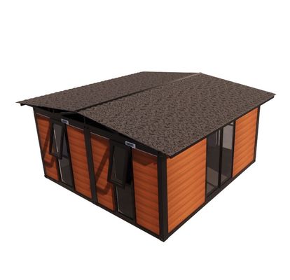 20ft 40ft Winddicht Luxusmoduläres Stahlklappbehälter für Villen kundenspezifische Wand 50/75/100mm Welle Sandwich Panel