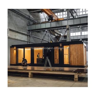 Aluminiumlegierung Fenster Modernes Dreieckdach Vorgefertigtes Haus Flachdach Wohnbehälter Holz Vorgefertigte Häuser Außenholz Sandwich-Panel