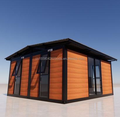 20ft 40ft Winddicht Luxusmoduläres Stahlklappbehälter für Villen kundenspezifische Wand 50/75/100mm Welle Sandwich Panel