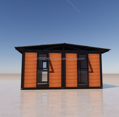 20ft 40ft Winddicht Luxusmoduläres Stahlklappbehälter für Villen kundenspezifische Wand 50/75/100mm Welle Sandwich Panel