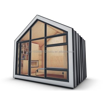Modifizierte Schiffscontainer Prefab Haus Dreieckdach und stabile Holzgrundlage für Wohnraum Stahlcontainer Haus