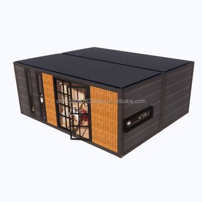 Modernes 2 Schlafzimmer Erweiterbares Stahlcontainerhaus Vorgefertigtes Design für Einkaufszentren Anwendungen kundenspezifische Farbvariationen
