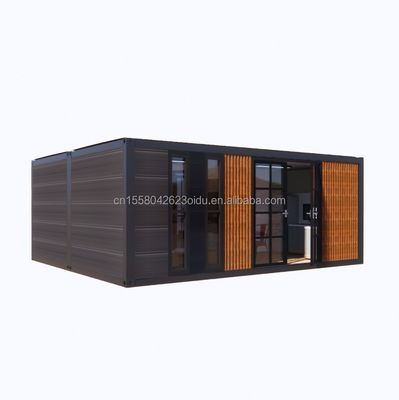 Modernes 2 Schlafzimmer Erweiterbares Stahlcontainerhaus Vorgefertigtes Design für Einkaufszentren Anwendungen kundenspezifische Farbvariationen