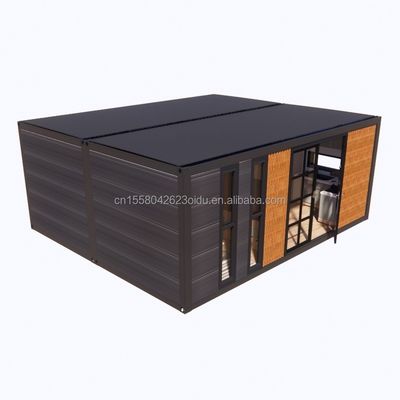Modernes 2 Schlafzimmer Erweiterbares Stahlcontainerhaus Vorgefertigtes Design für Einkaufszentren Anwendungen kundenspezifische Farbvariationen