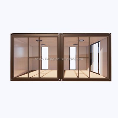 Modernes 2 Schlafzimmer Prefab Stahlerweiterbares Containerhaus für Einkaufszentrum Anwendungen angepasstes Farbdesign