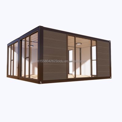 Modernes 2 Schlafzimmer Prefab Stahlerweiterbares Containerhaus für Einkaufszentrum Anwendungen angepasstes Farbdesign