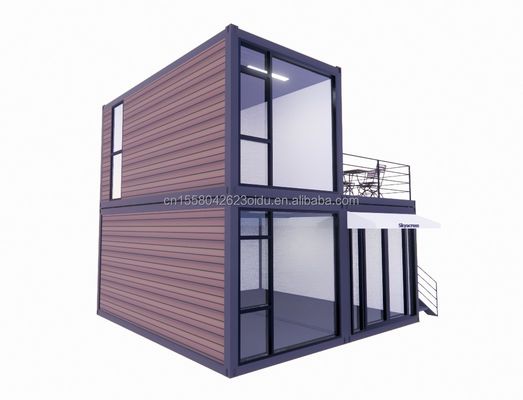 40ft 20ft Deluxe Schlafzimmer Großes Glas Studio Bewegliches Holzhaus Wand 50/75/100mm Welle Sandwich Panel kundenspezifische Farbe Hotels