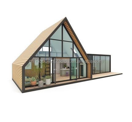 Modernes Design Sandwich Panel Holz Dreieckshaus für Hotel Strand Sonnenzimmer Urlaub mit stilvollem Container Design