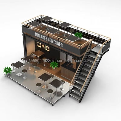 Moderne 10 ft 20 ft vorgefertigte Stahlwerkstatt Container Kiosk mobile Minibar für Outdoor-Küche und Restaurant
