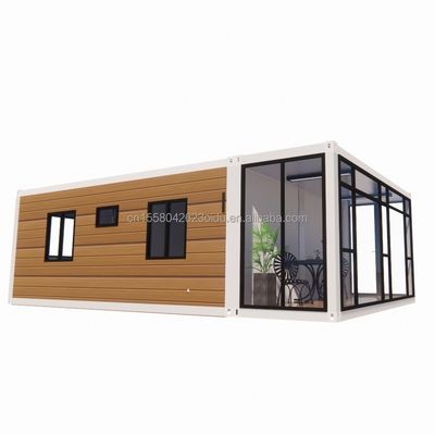 20 Fuß modernes, erweiterbares Containerhaus für Carport Vorgefertigtes Mobilstahl-Sandwich-Panel Material Hotel Restaurant Bar