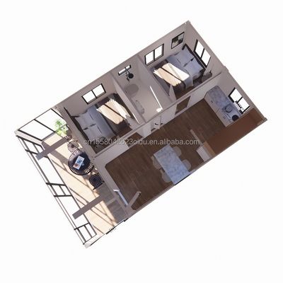 20 Fuß modernes, erweiterbares Containerhaus für Carport Vorgefertigtes Mobilstahl-Sandwich-Panel Material Hotel Restaurant Bar